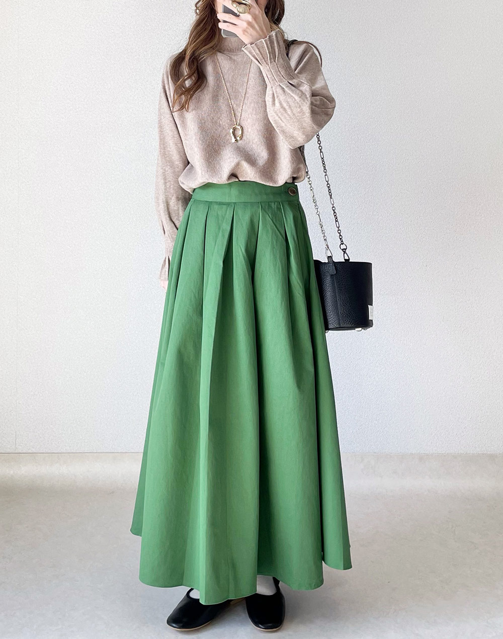 コットンタックフレアスカート | 詳細画像3