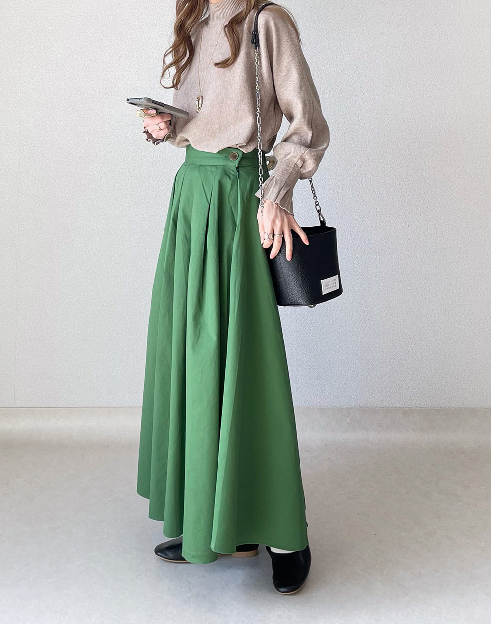 コットンタックフレアスカート | 詳細画像4