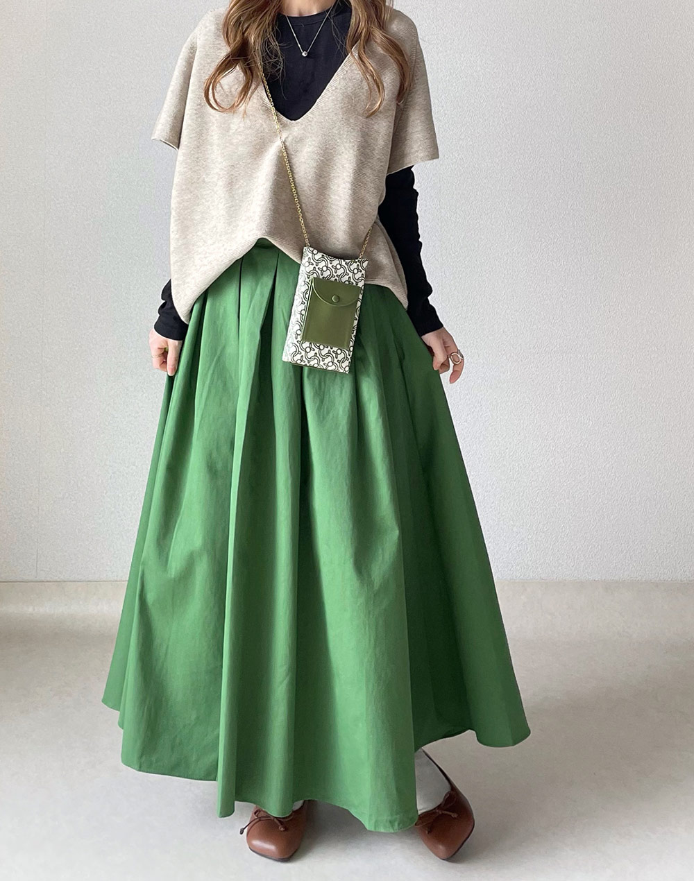 コットンタックフレアスカート | 詳細画像11