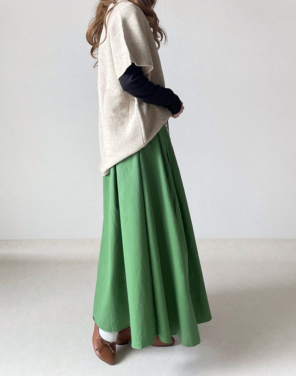 コットンタックフレアスカート | 詳細画像12