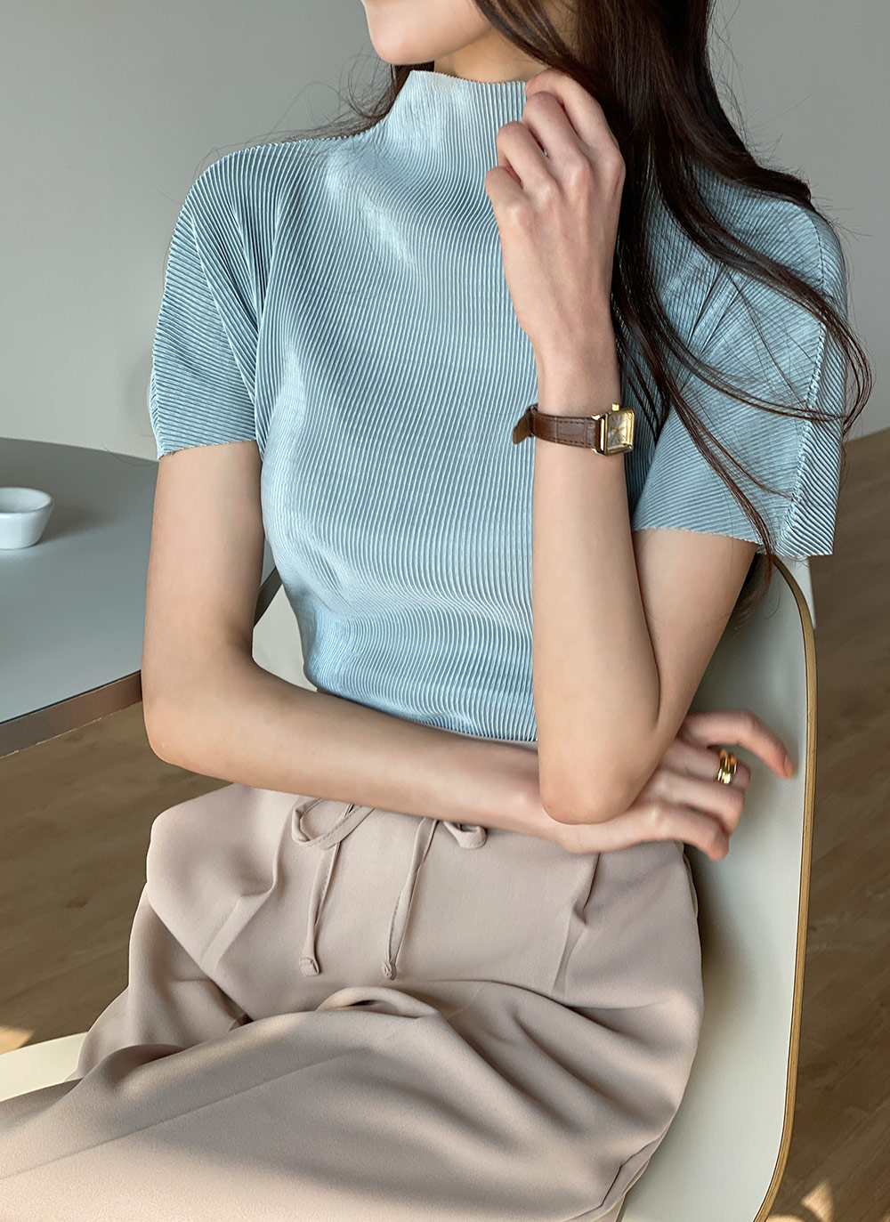 枚数限定 【paco rabanne】ラッフル+プリーツ 星柄フレンチ スリーブ