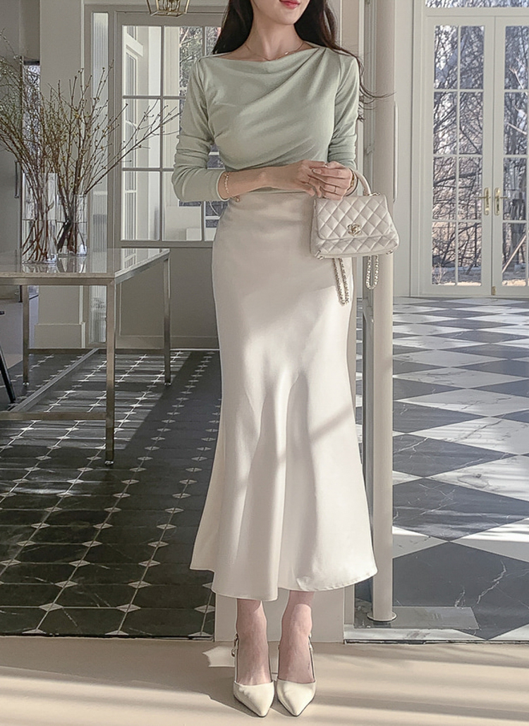 サテンマーメイドスカート | レディースファッション通販 - DHOLIC