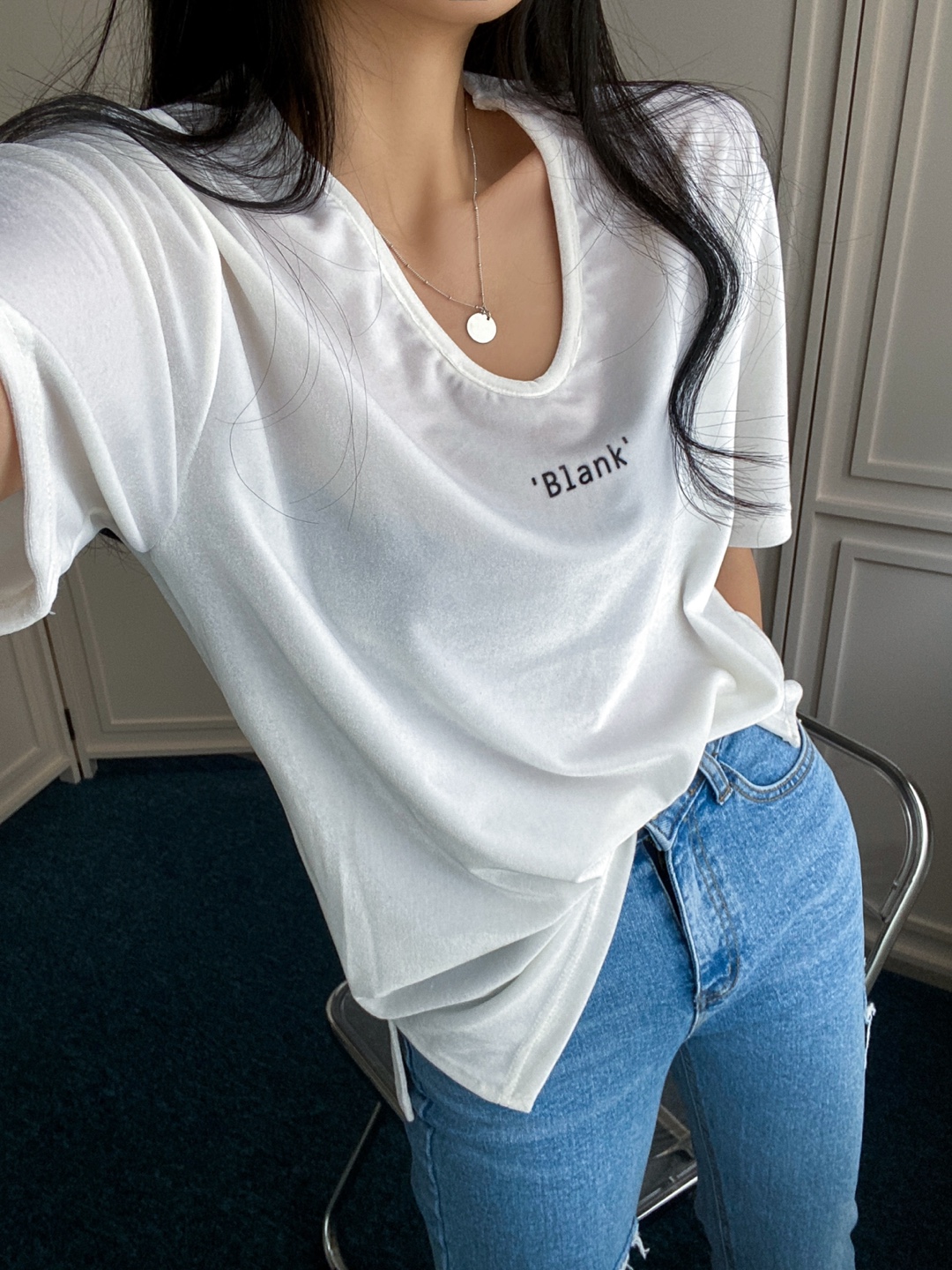ベロア'Blank半袖Tシャツ | レディースファッション通販 - DHOLIC