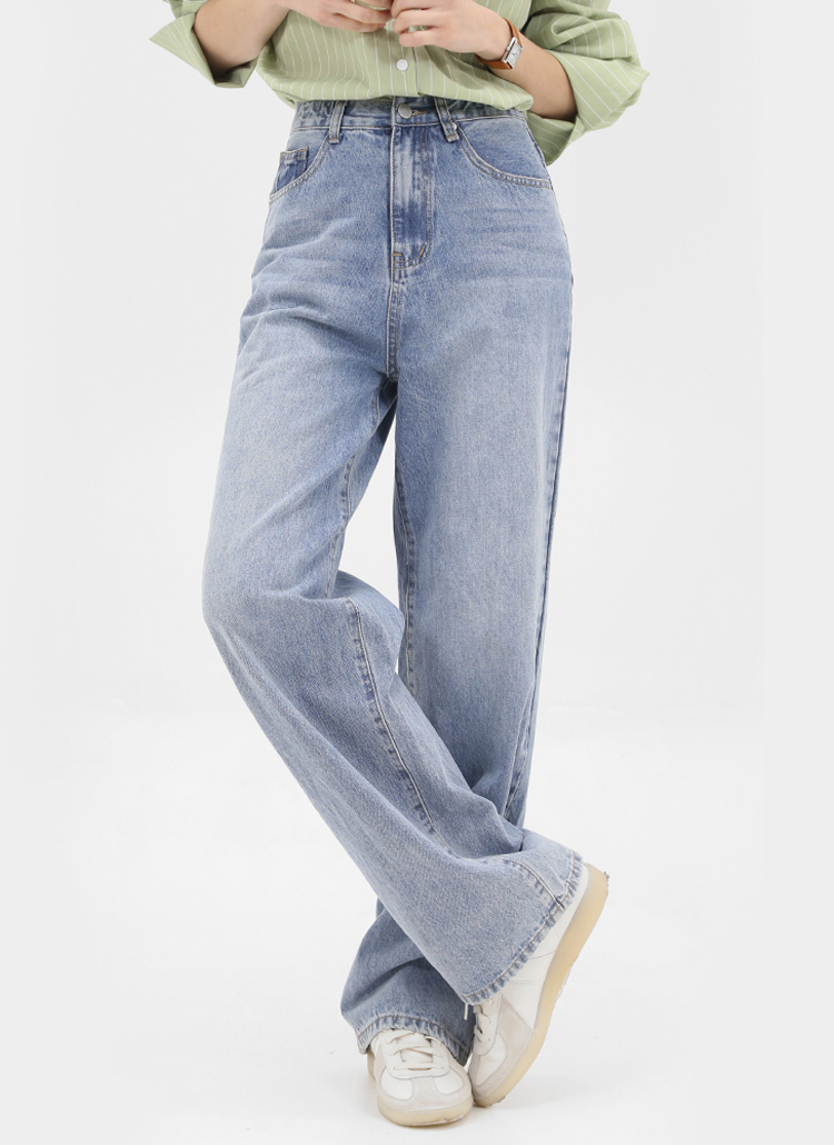 ノーカットワイドデニムパンツ | レディースファッション通販