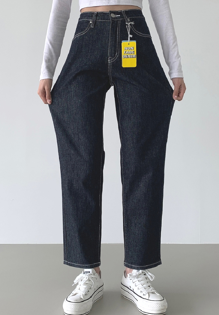 3TYPEホワイトステッチストレートデニム | レディースファッション通販