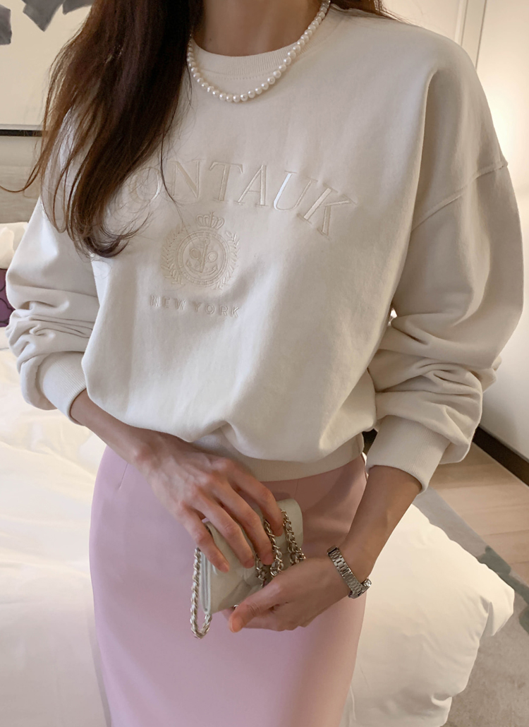 刺繍ロゴスウェット | レディースファッション通販 - DHOLIC