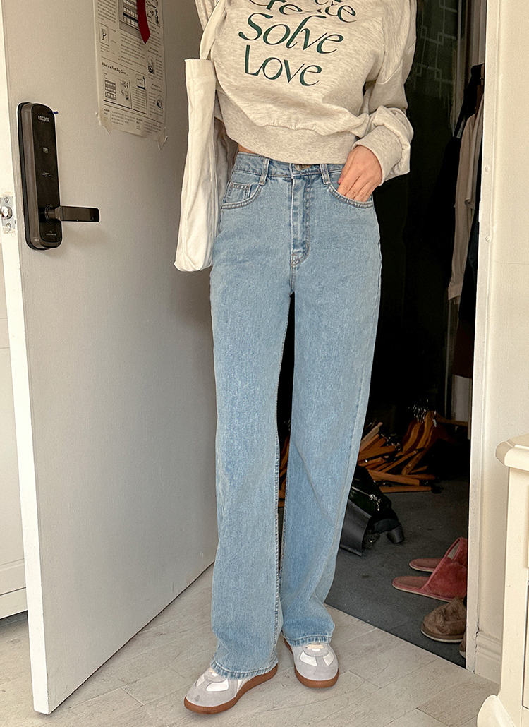 ハイウエストワイドデニムパンツ | レディースファッション通販 - DHOLIC