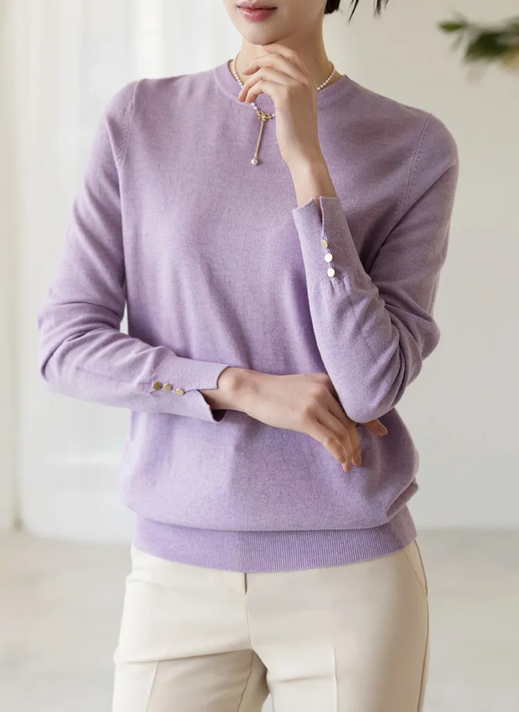 スリットカフスボタンニット | styleonme | 詳細画像1