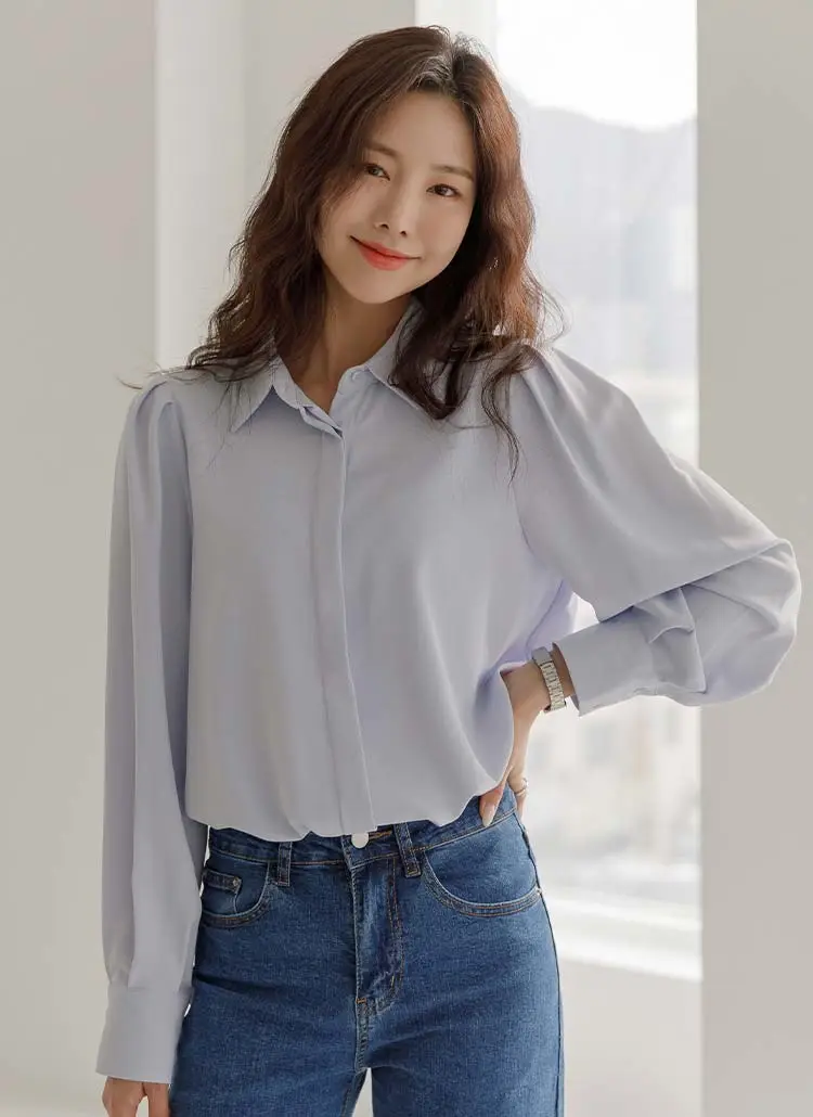 リンクルフリーパフブラウス | justone | 詳細画像1