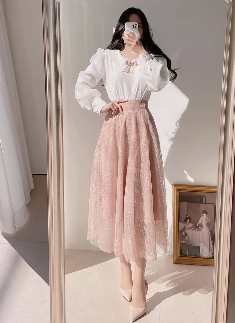 スパンコールシフォンシアースカート | レディースファッション通販  