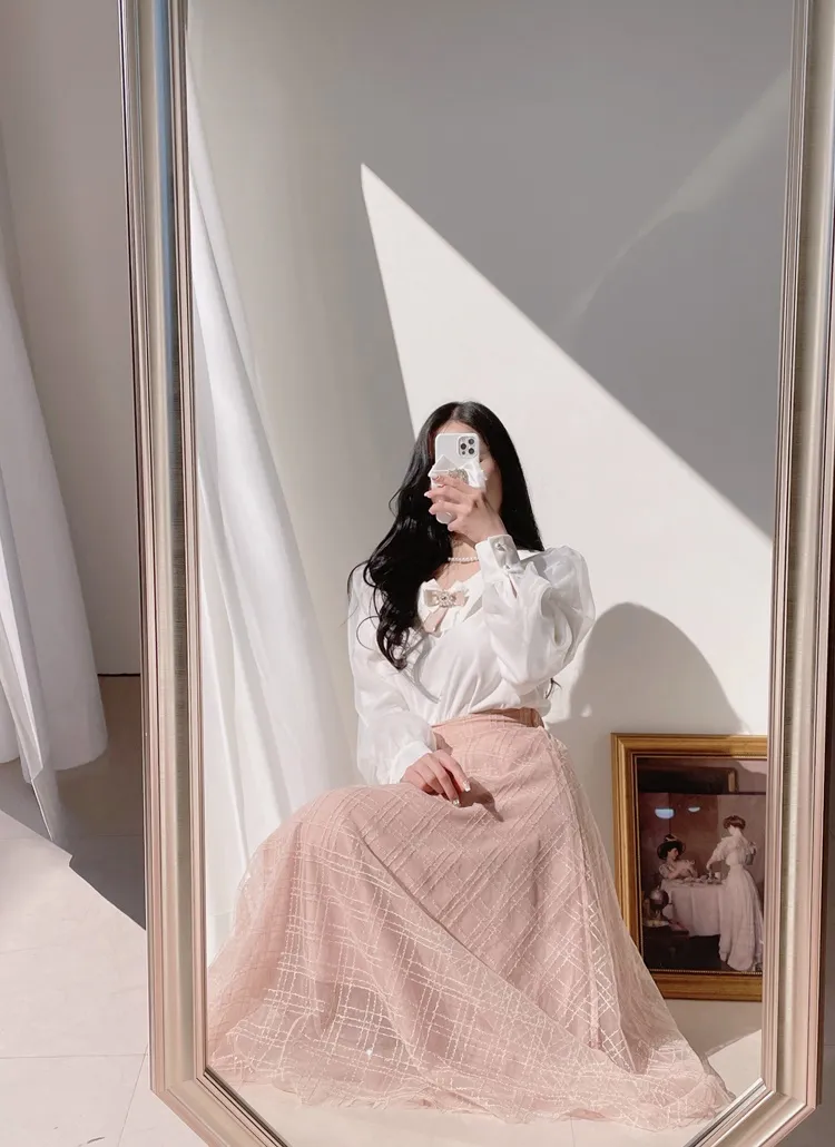 スパンコールシフォンシアースカート | レディースファッション通販  