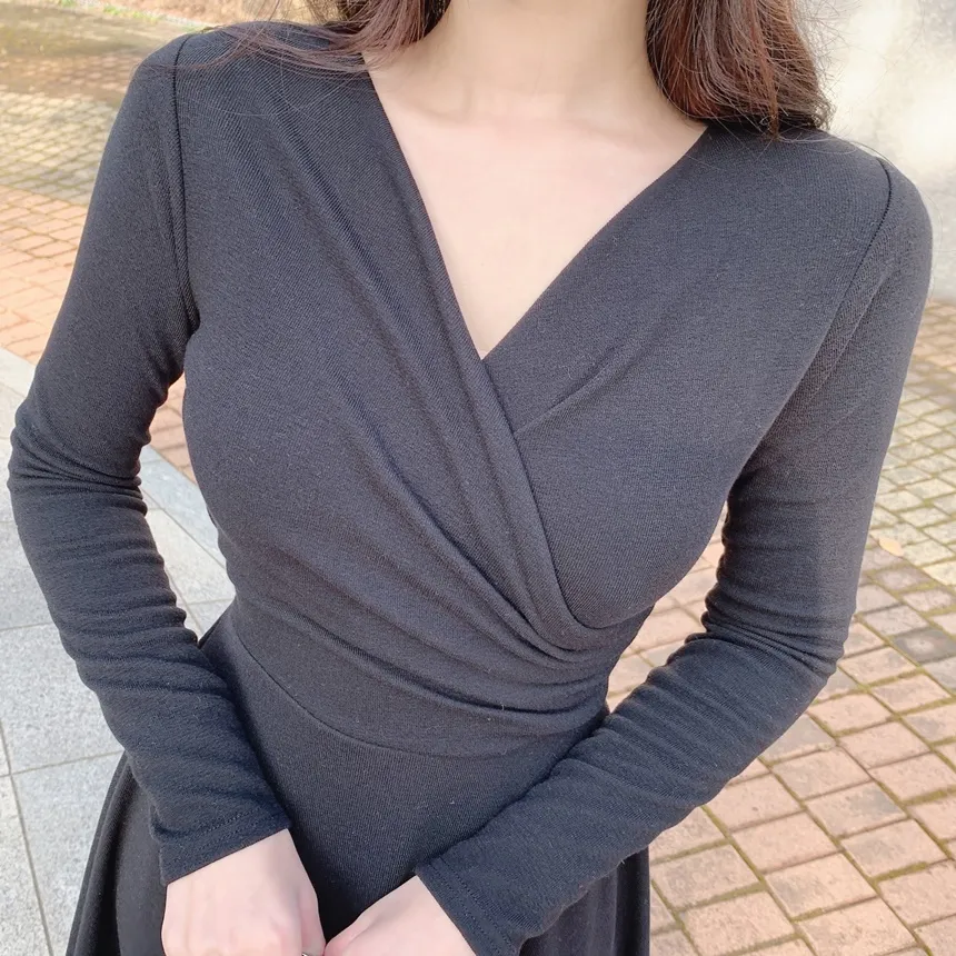 リボンシャーリングフレアワンピース | mirangmirang | 詳細画像2