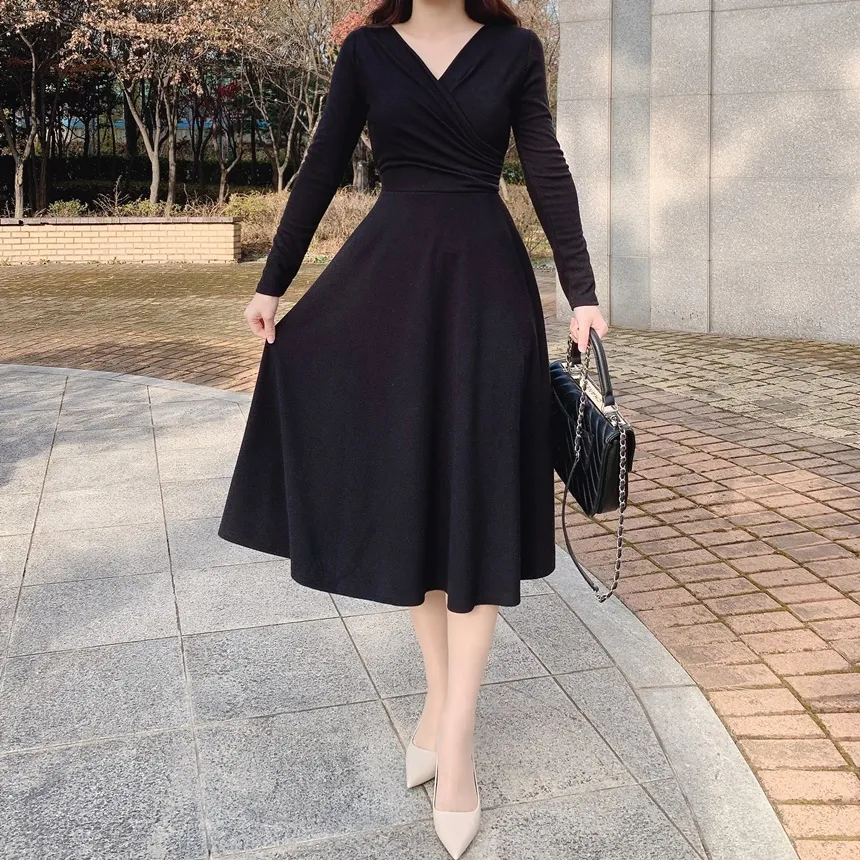 リボンシャーリングフレアワンピース | mirangmirang | 詳細画像3