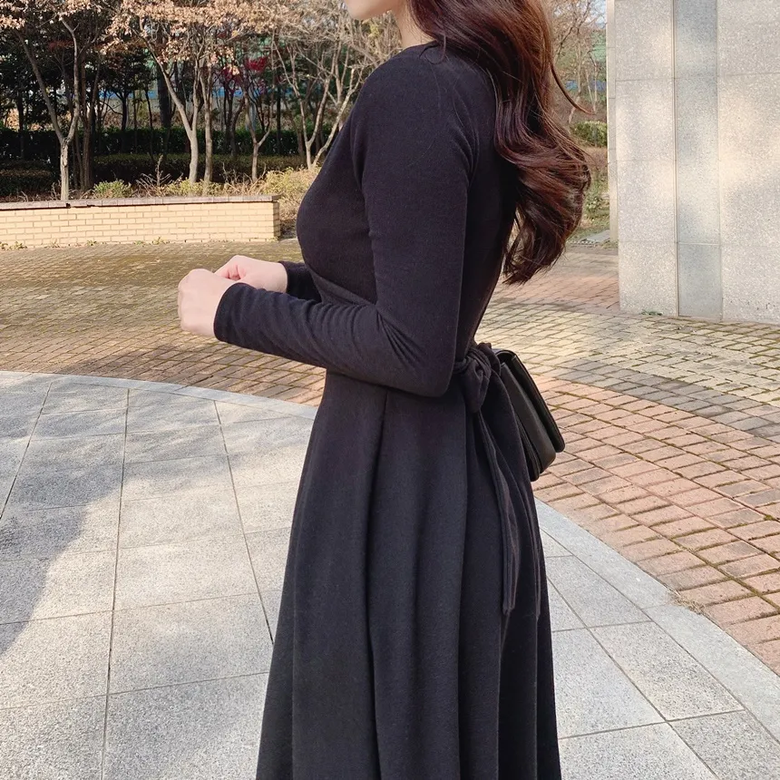 リボンシャーリングフレアワンピース | mirangmirang | 詳細画像4