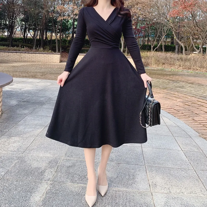 リボンシャーリングフレアワンピース | mirangmirang | 詳細画像7