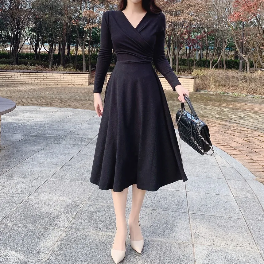 リボンシャーリングフレアワンピース | mirangmirang | 詳細画像8