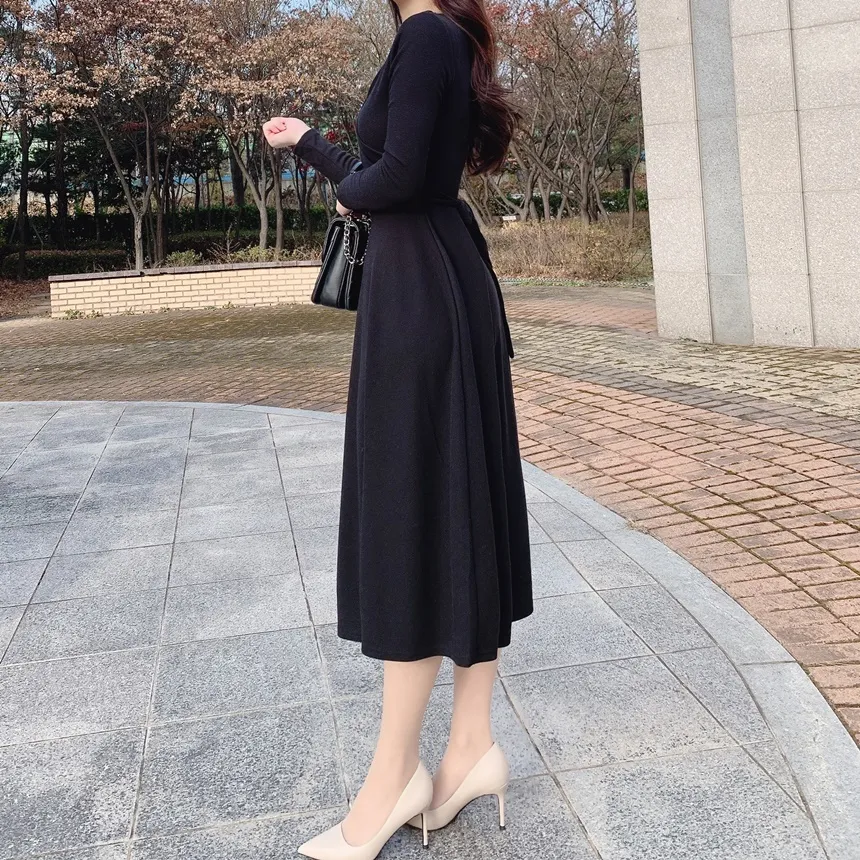 リボンシャーリングフレアワンピース | mirangmirang | 詳細画像10