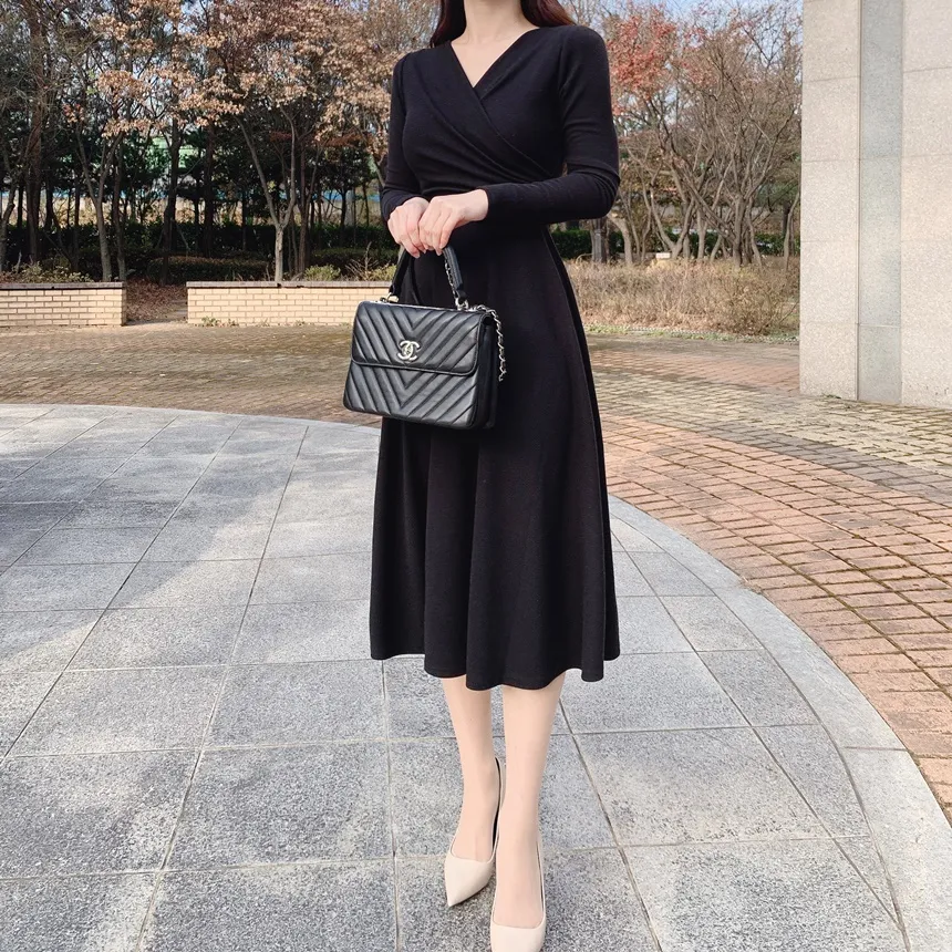 リボンシャーリングフレアワンピース | mirangmirang | 詳細画像12