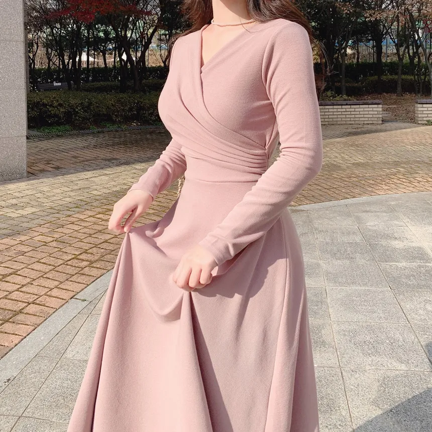 リボンシャーリングフレアワンピース | mirangmirang | 詳細画像17