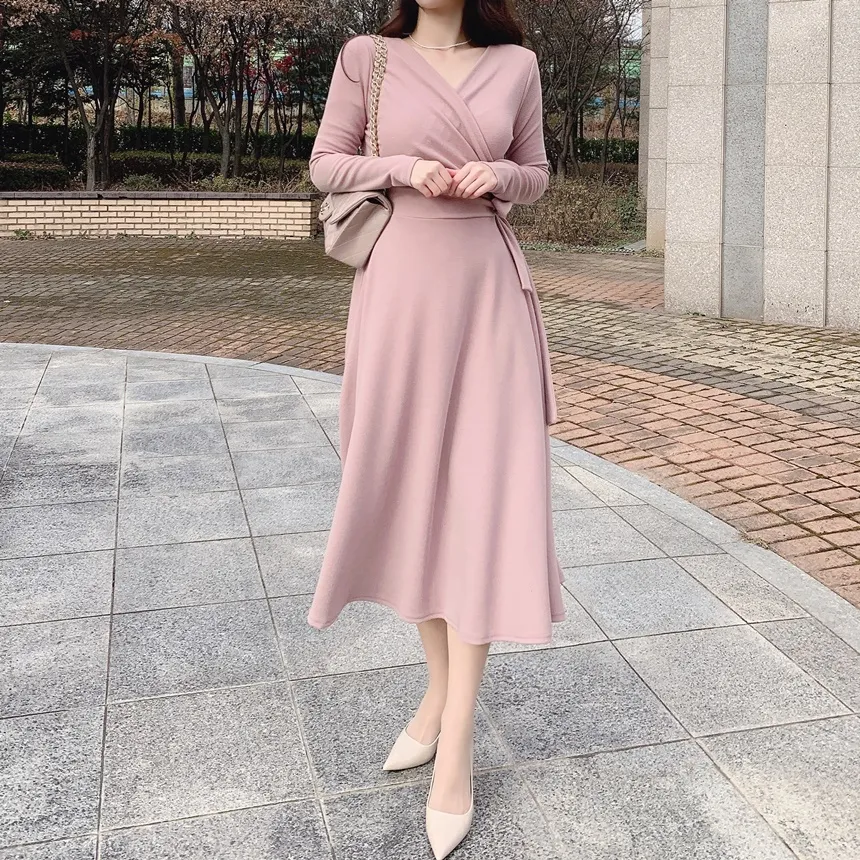 リボンシャーリングフレアワンピース | mirangmirang | 詳細画像19