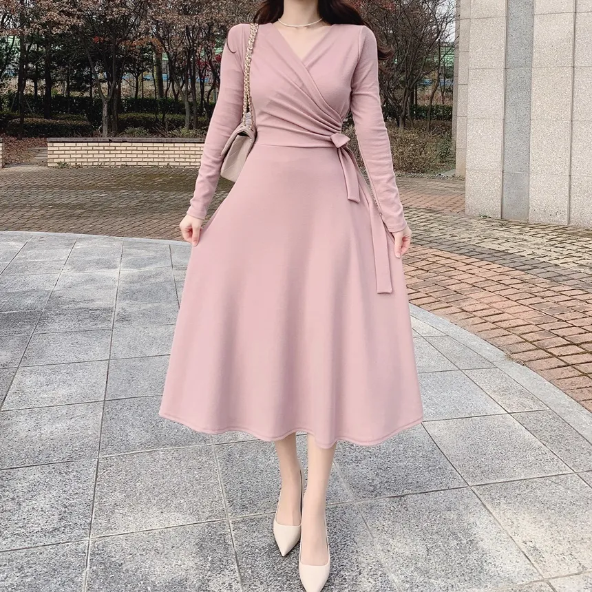 リボンシャーリングフレアワンピース | mirangmirang | 詳細画像20