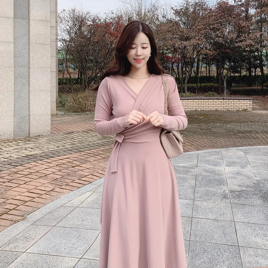 リボンシャーリングフレアワンピース | mirangmirang | 詳細画像21