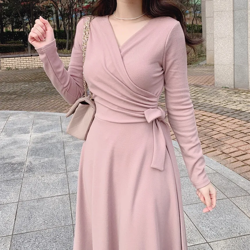 リボンシャーリングフレアワンピース | mirangmirang | 詳細画像22