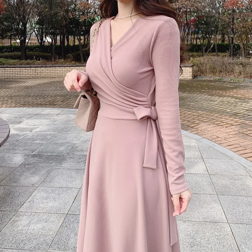 リボンシャーリングフレアワンピース | mirangmirang | 詳細画像23