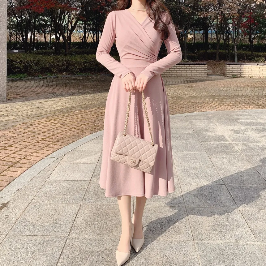 リボンシャーリングフレアワンピース | mirangmirang | 詳細画像27