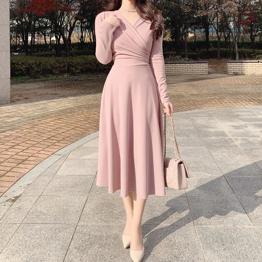 リボンシャーリングフレアワンピース | mirangmirang | 詳細画像28