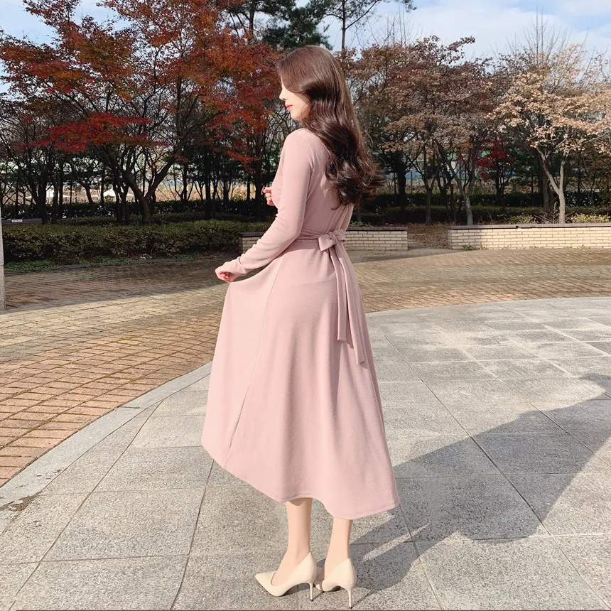 リボンシャーリングフレアワンピース | mirangmirang | 詳細画像29