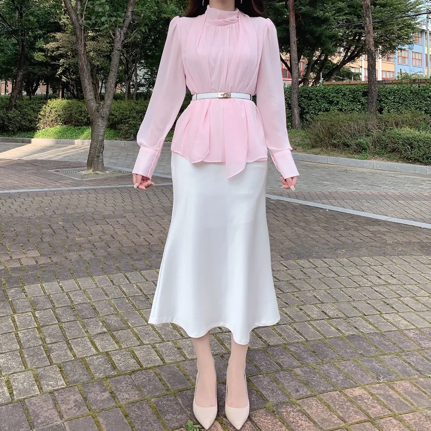 シルキーテクスチャーマーメイドスカート | mirangmirang | 詳細画像24