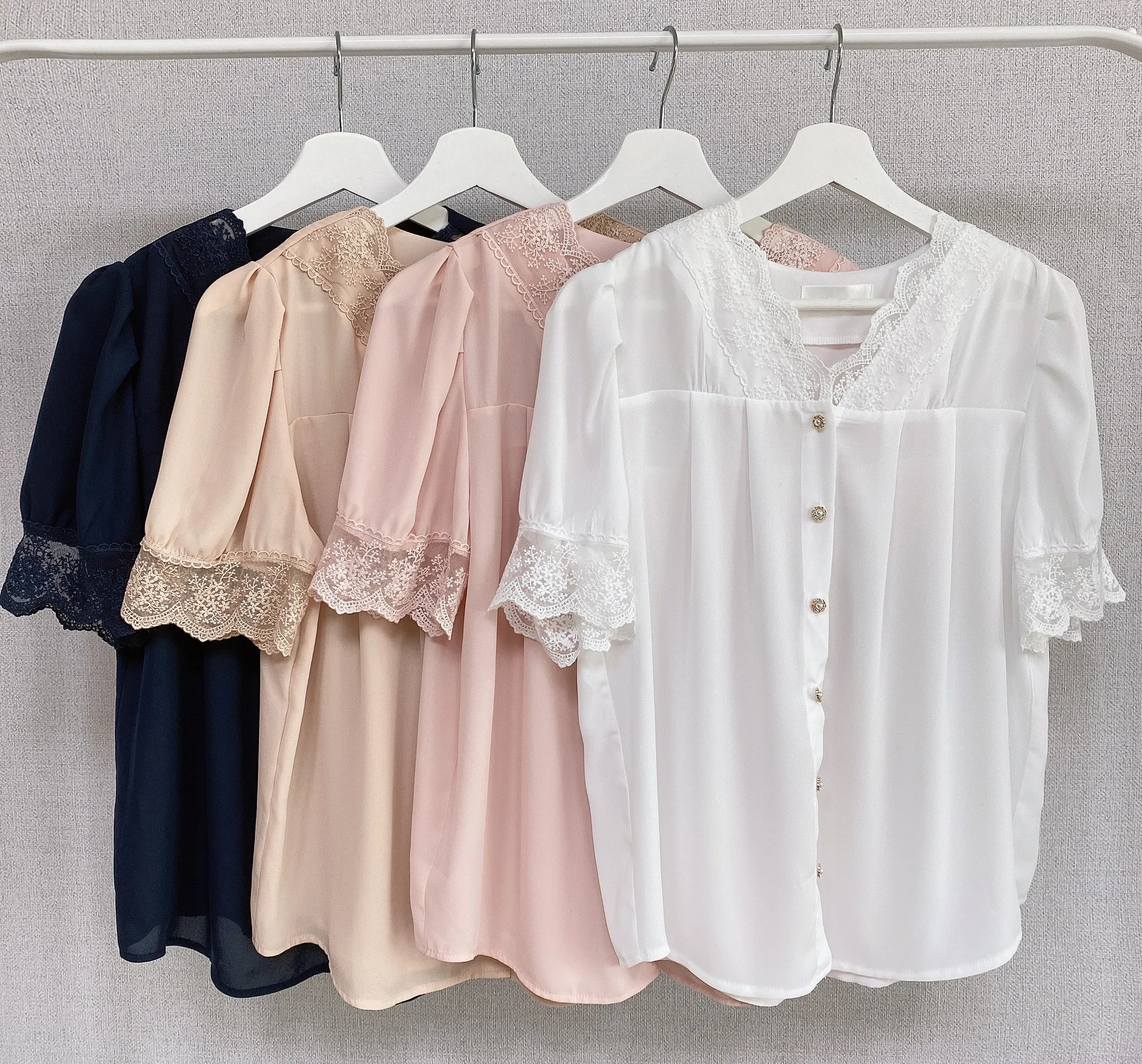 パターンレースシフォンブラウス | mirangmirang | 詳細画像17