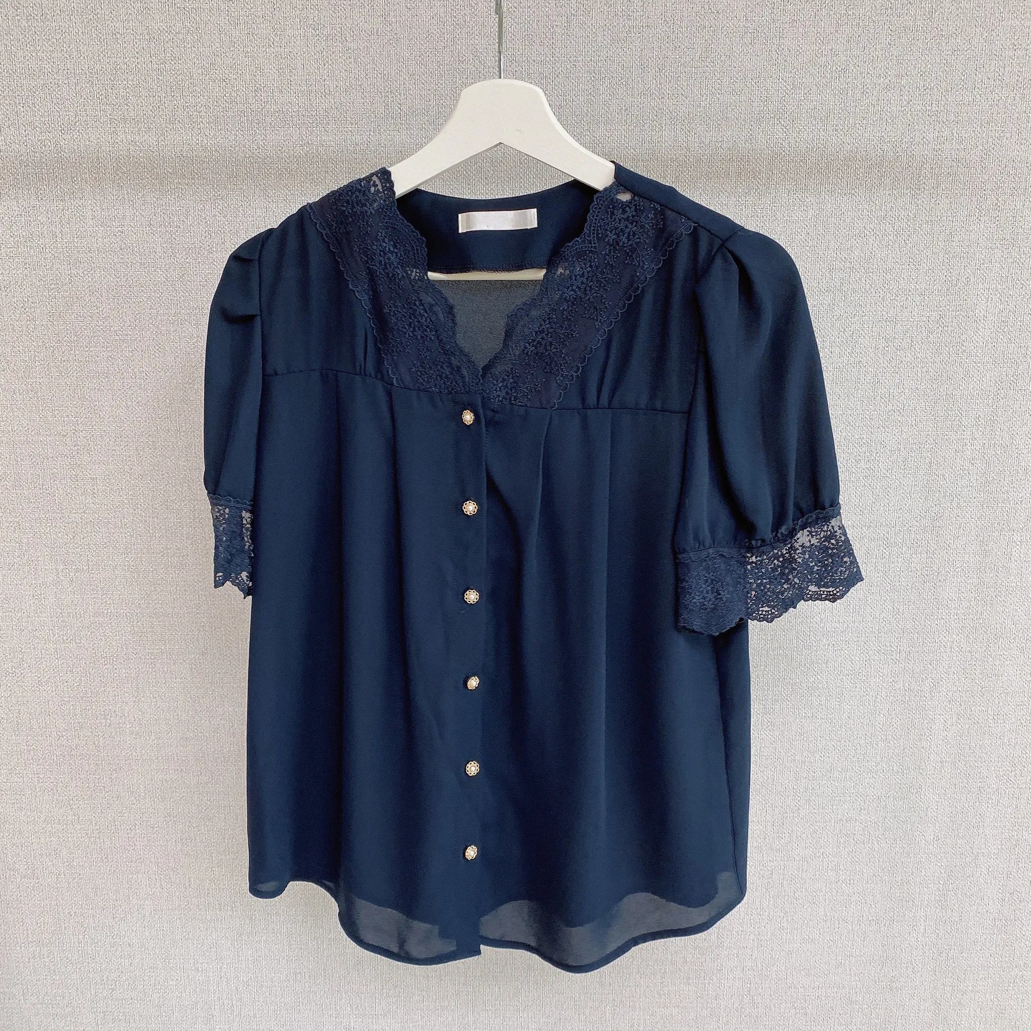 パターンレースシフォンブラウス | mirangmirang | 詳細画像18