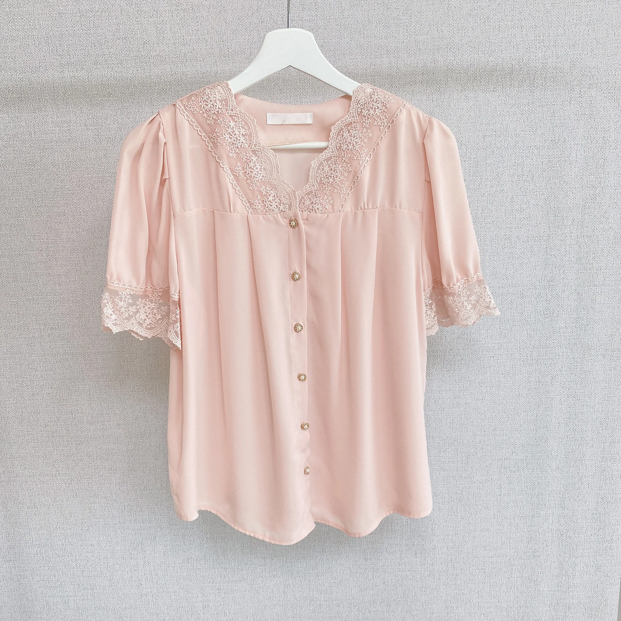 パターンレースシフォンブラウス | mirangmirang | 詳細画像19