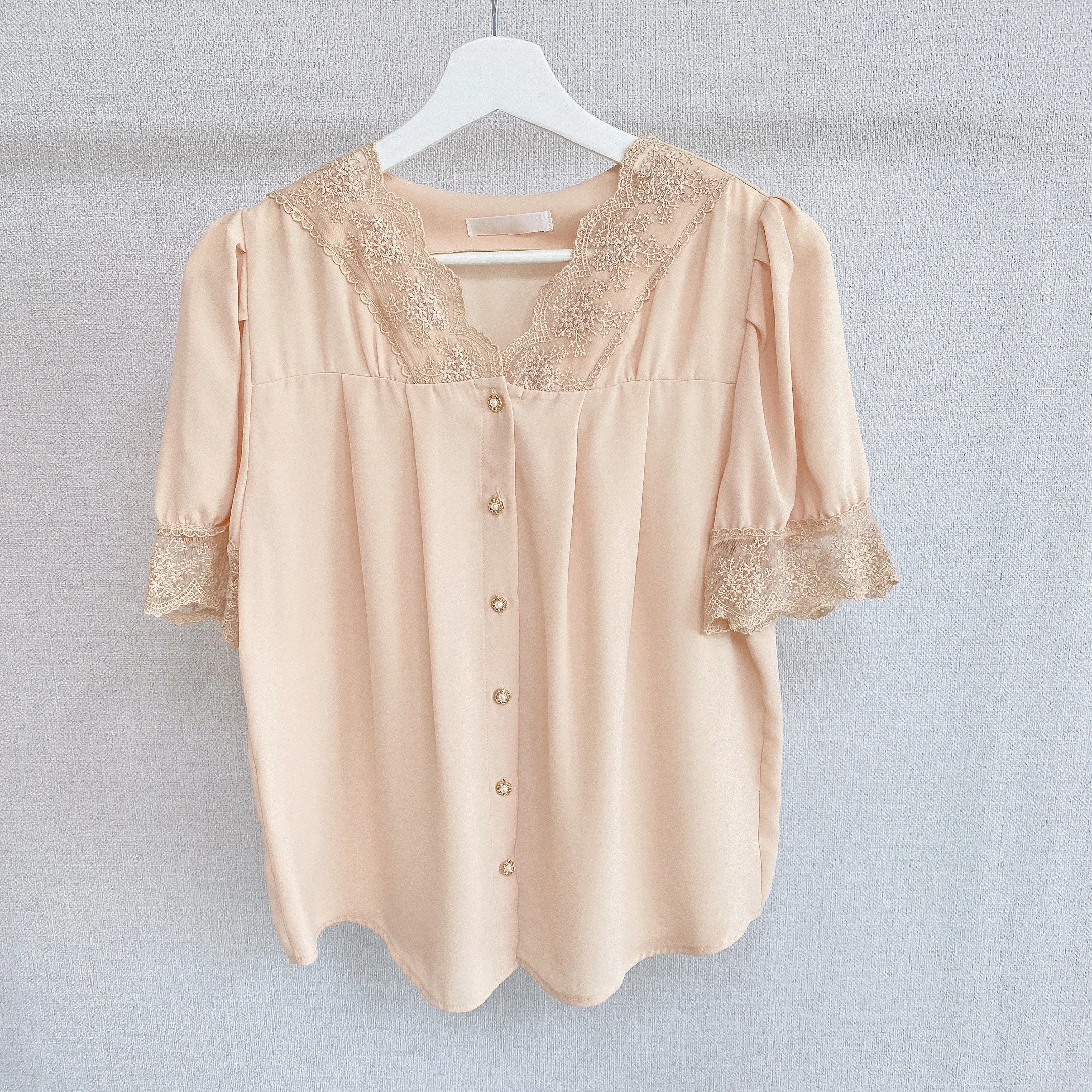 パターンレースシフォンブラウス | mirangmirang | 詳細画像20