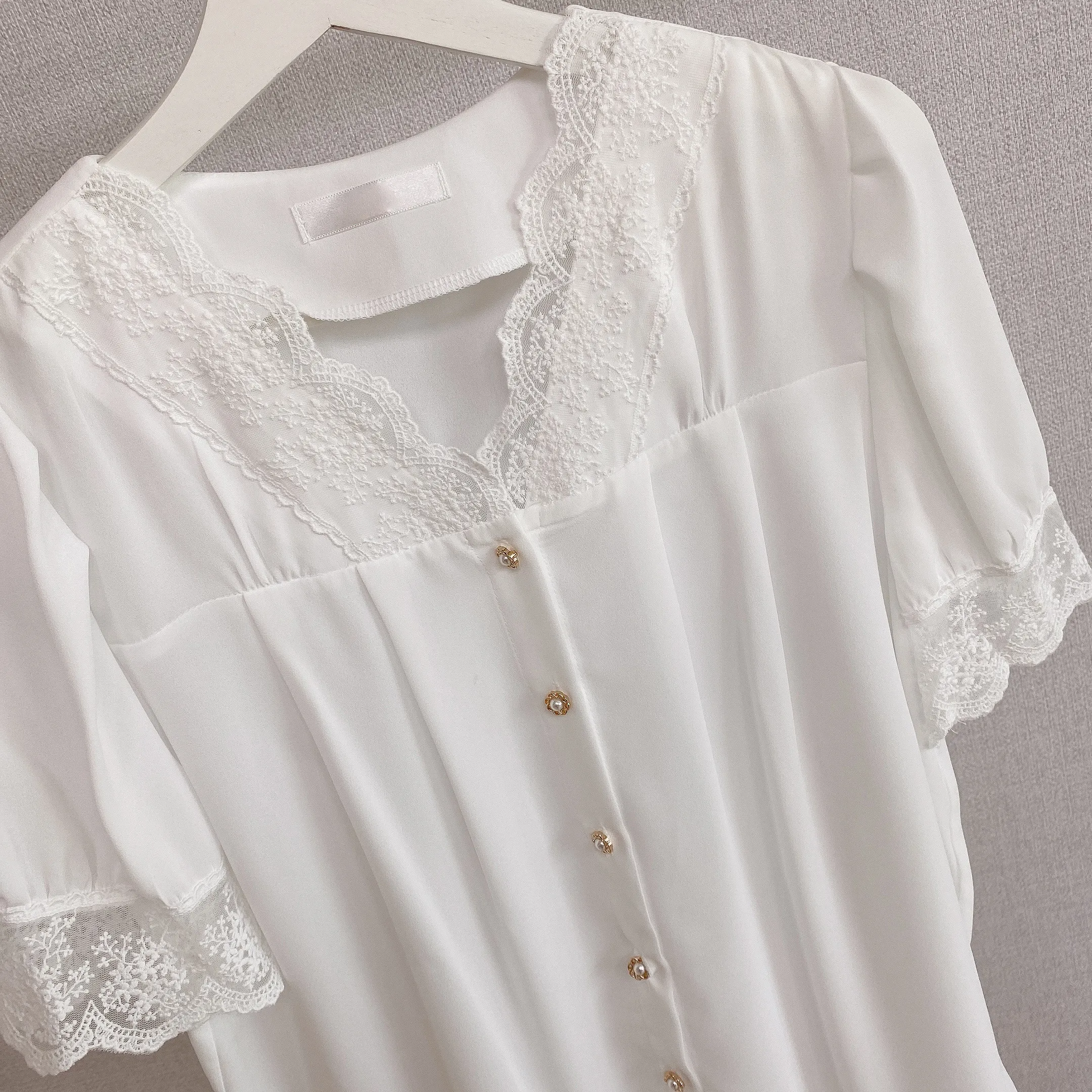 パターンレースシフォンブラウス | mirangmirang | 詳細画像22