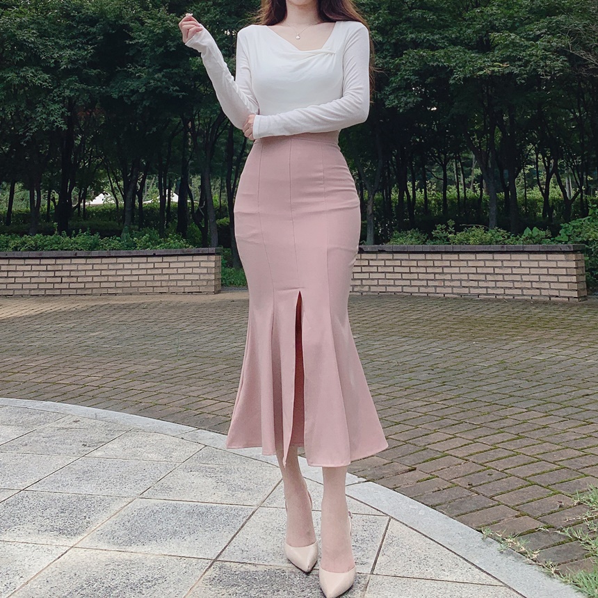 センタースリットマーメイドスカート | レディースファッション通販