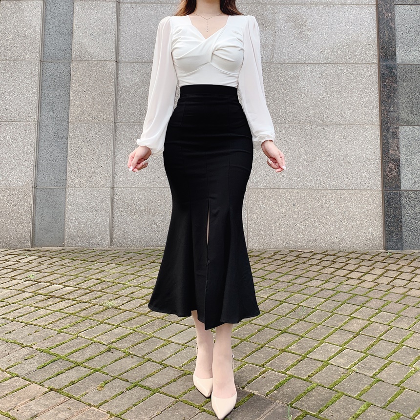 センタースリットマーメイドスカート | レディースファッション通販