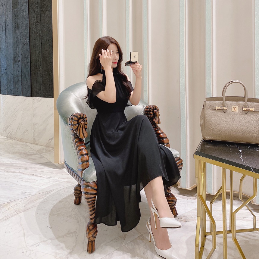 2点専用 ワンホン DHOLIC ホルターネックシフォンミニワンピース ホルターネックシフォンワンピース(ミニ) | レディース