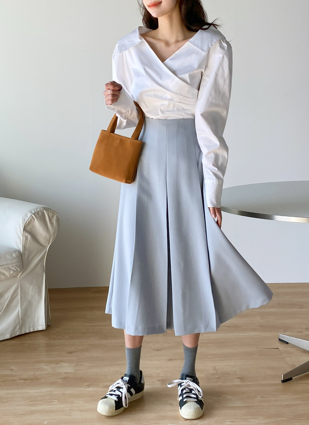 TOUJOURS トゥジュー シルクコットン ギャザー カシュクール