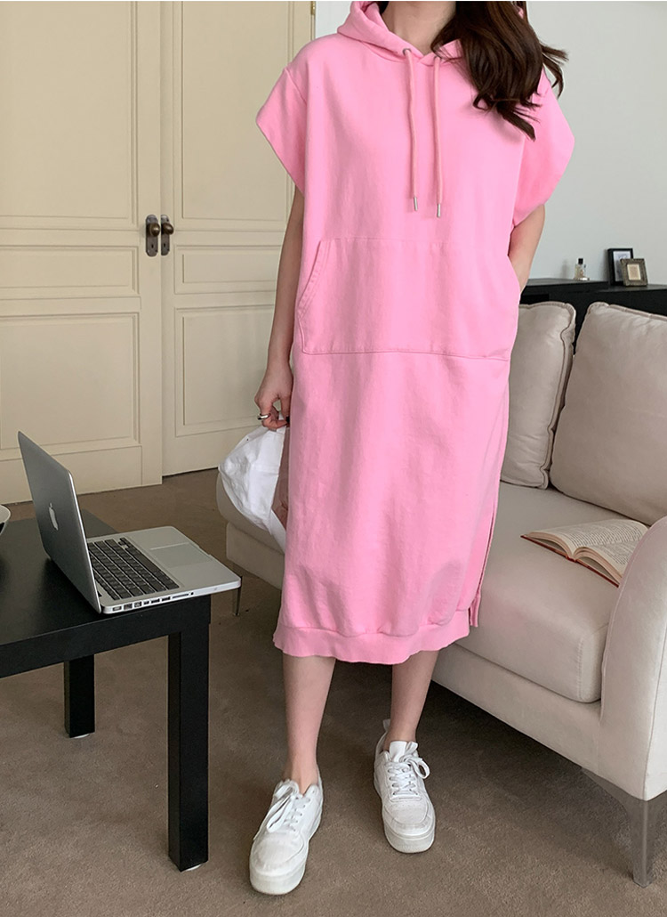 マフポケ半袖パーカーワンピース | レディースファッション通販 - DHOLIC