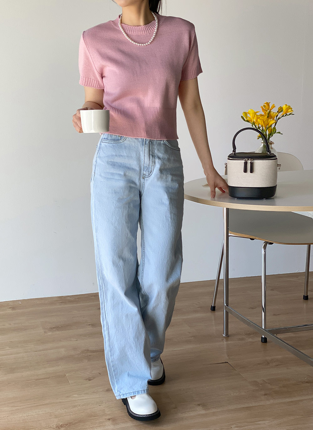 ライトブルーワイドデニムパンツ | レディースファッション通販 - DHOLIC