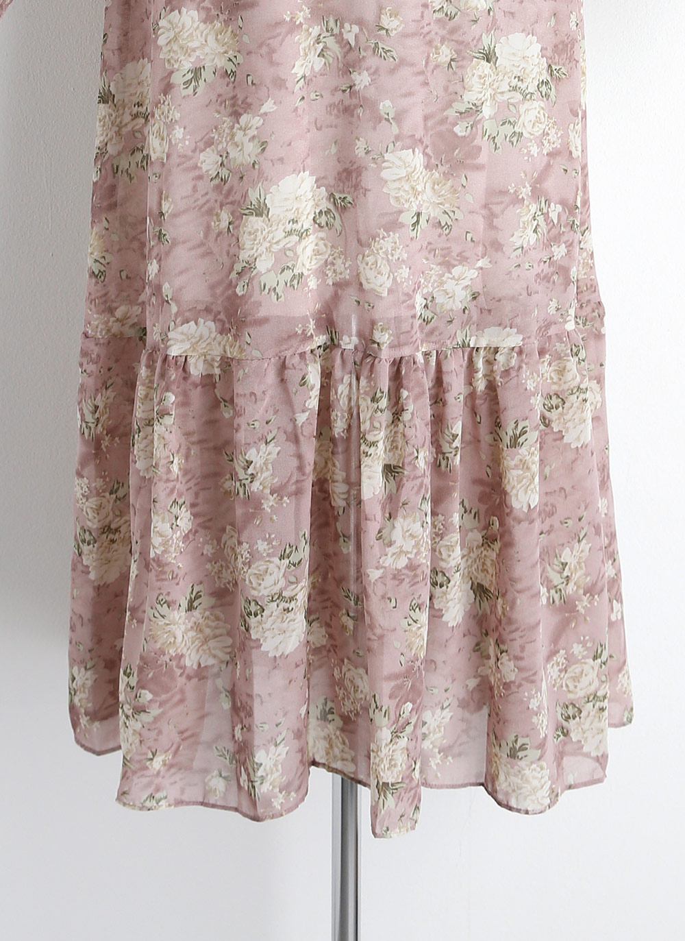 花柄シャーリングマーメイドワンピース | レディース