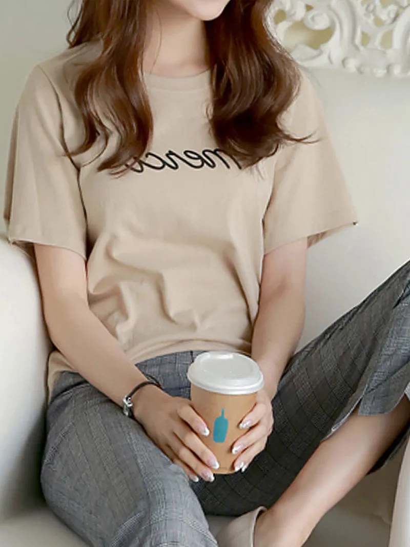 merci半袖コットンTシャツ | レディースファッション通販 - DHOLIC