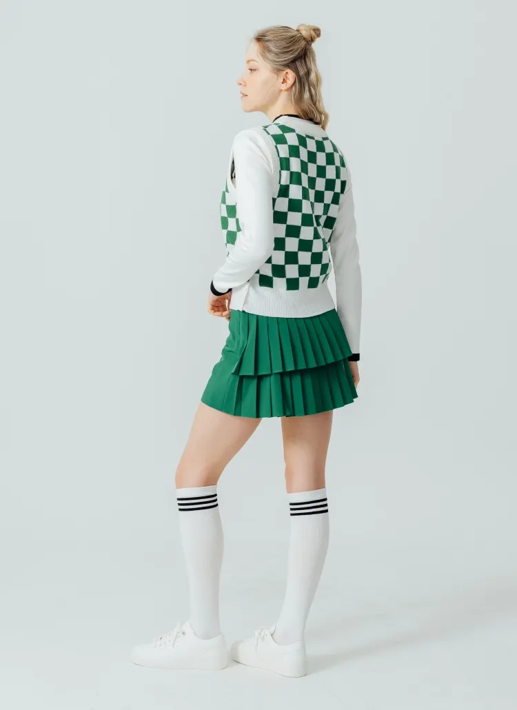 パンツ裏地バックプリーツミニスカート | 詳細画像1