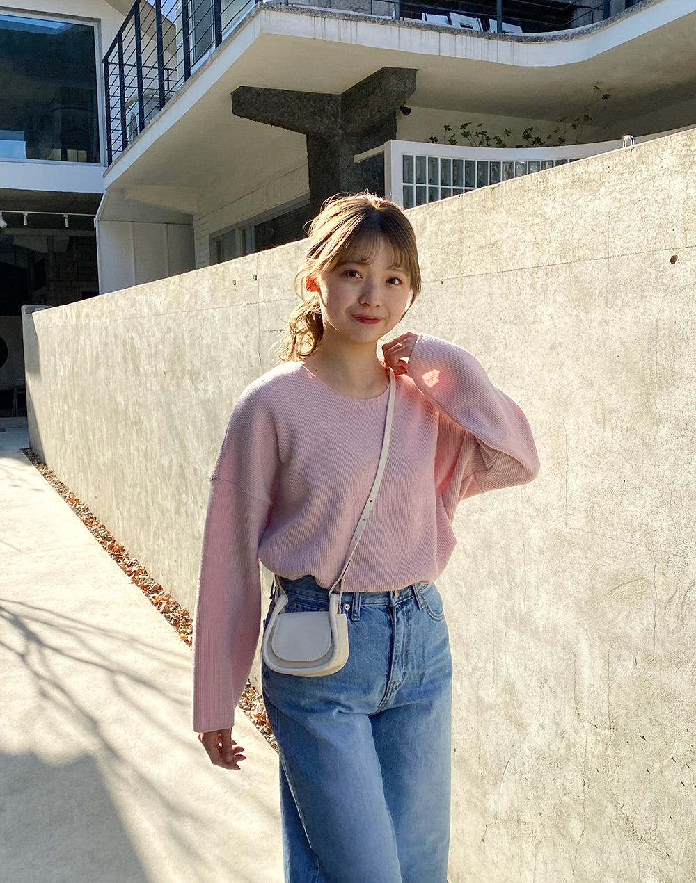 サイドスリットワイドデニムパンツ | レディースファッション