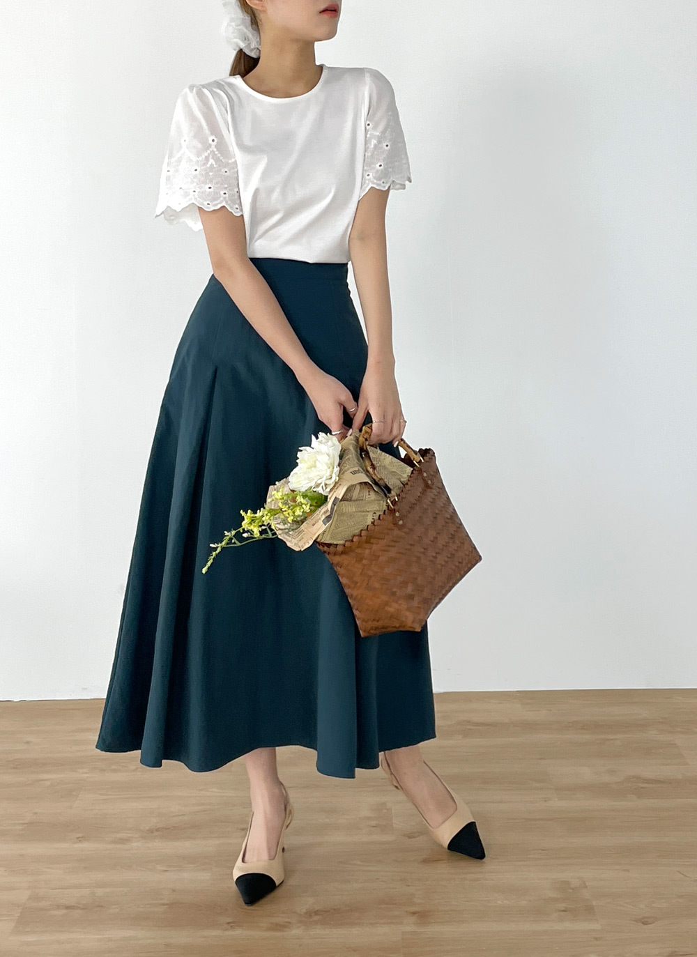 ナイロンタックAラインスカート | レディースファッション通販 - DHOLIC