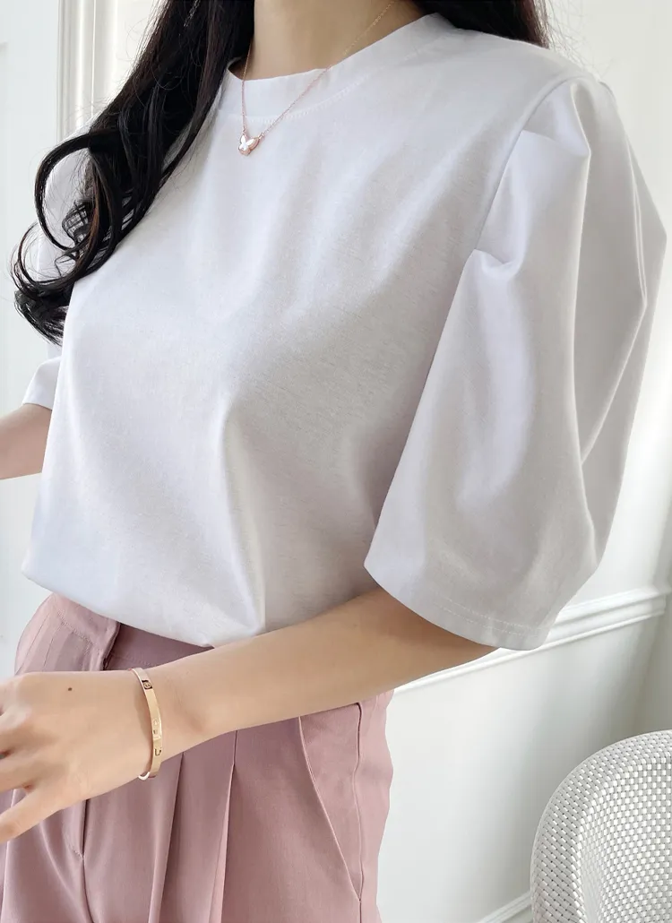 タックパフスリーブTシャツ | lusida | 詳細画像1