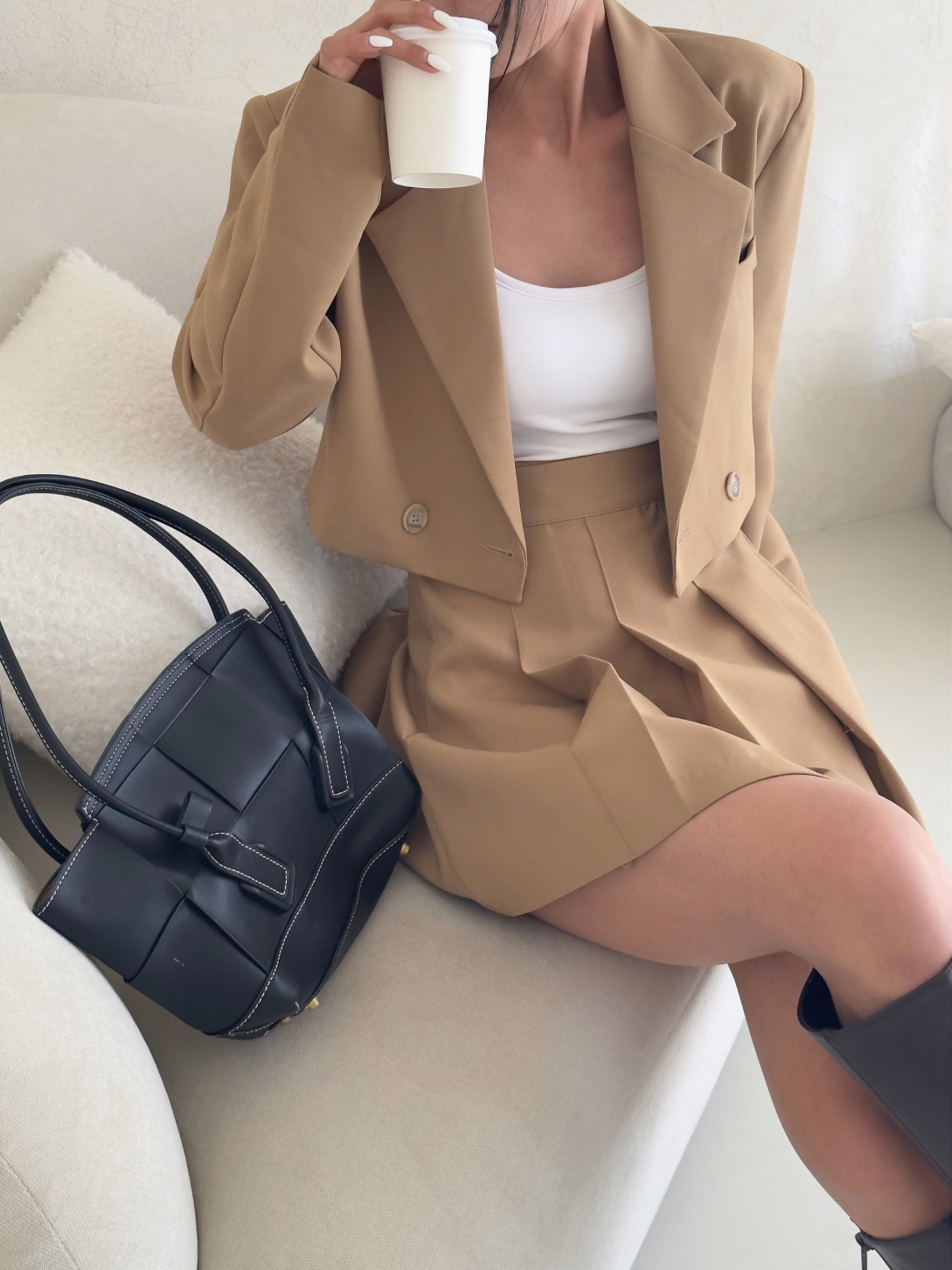 クロップドダブルジャケット | レディースファッション通販 - DHOLIC